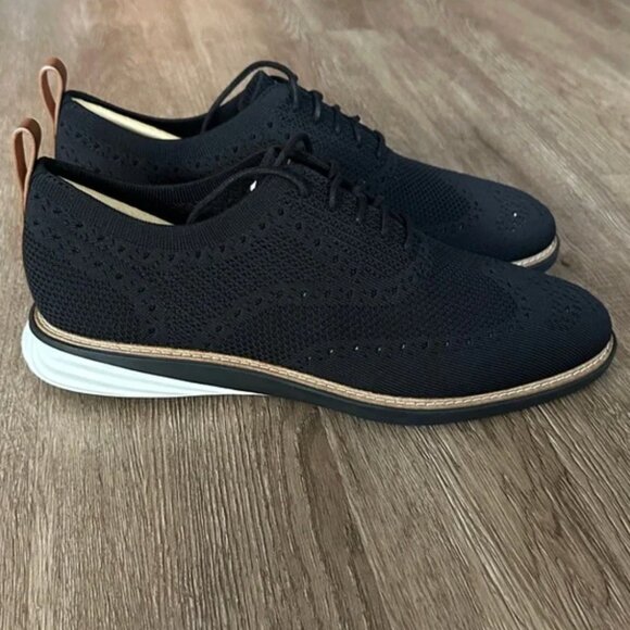 NIB Cole Haan Men's Grand Evolution Stitchlite Black Knit Oxford Shoes Size 13 - Picture 1 of 8